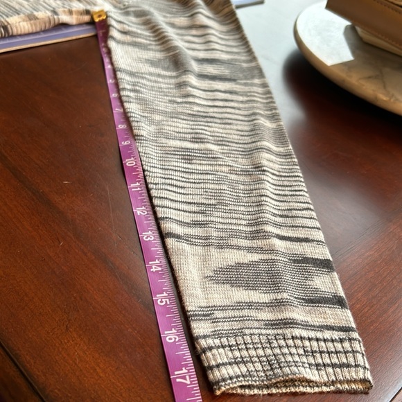 NWT ethyl sweater dress size medium grey and white long sleeve thin round neck - Picture 9 of 14